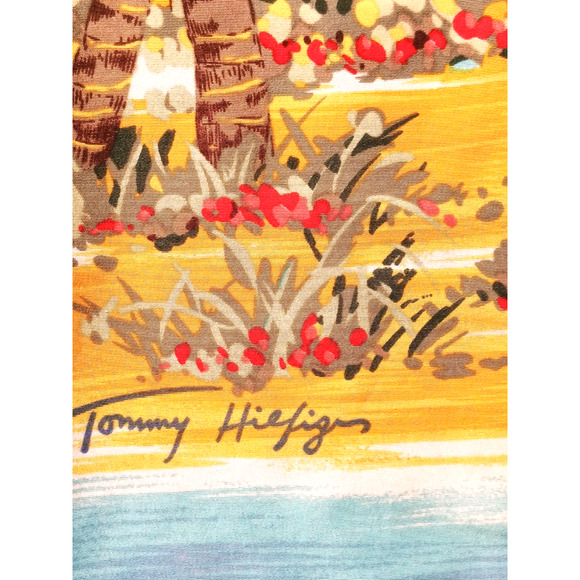 2010 Tommy Hilfiger Boardshorts Mens Size XL 8" Inseam Blue Tropical Beach Pool - Picture 9 of 16